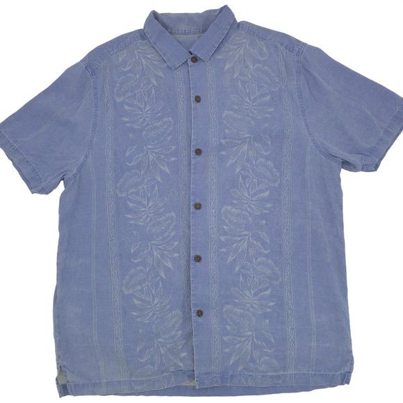 Tommy Bahama Other - Tommy Bahama Silk Embroidered Tropical Shirt Mens XL